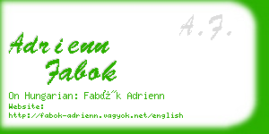 adrienn fabok business card